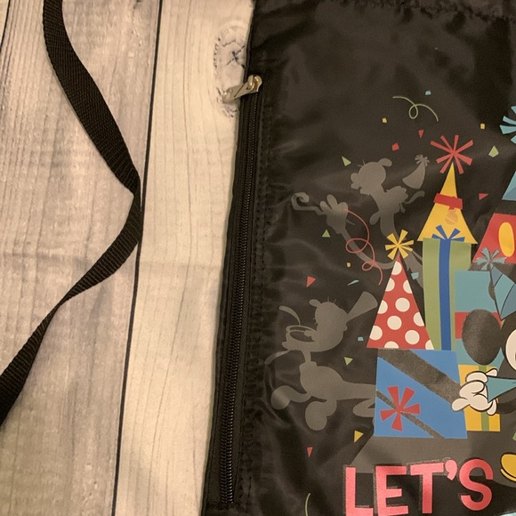 Disney Parks Disneyland Let’s Celebrate Mickeys 90th Drawstring Bag NWT - Picture 3 of 5